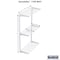 Triton Products Wall Mount Shelving Unit W/ 3 Steel Wire Shelves & Mounting Hardware, White, 33" W x 63" H 1799-WHT - alternate 2